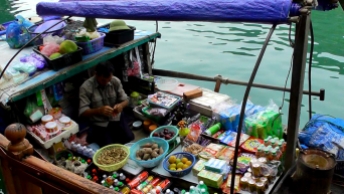 VIETNAM: The only way to shop in Halong Bay. Tesco delivery ain't got nothing on this guy!