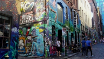 AUSTRALIA: Hosier Lane in Melbourne is known for its cool graffiti. You get 10 cool points just by walking down it.
