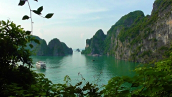 VIETNAM: View of Halong Bay from entrance to Sung Sot cave. Truly a cave of wonders.