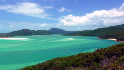 AUSTRALIA: View of Hill Inlet in the Whitsundays. Swirling patterns of sand and turquoise water make for some pretty awesome views.